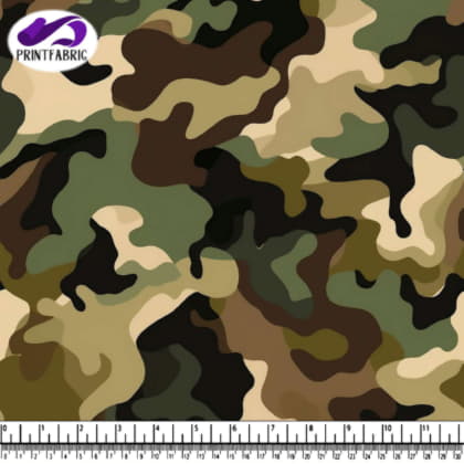 Camouflage Pattern in Green, Brown, and Black