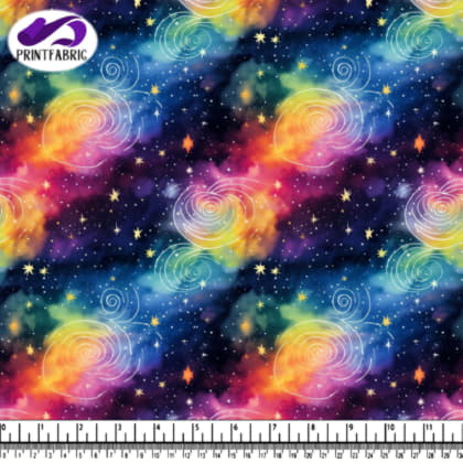 Colorful Galaxy with Stars and Spirals