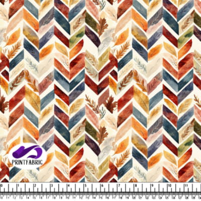 Colorful Chevron Leaf Pattern