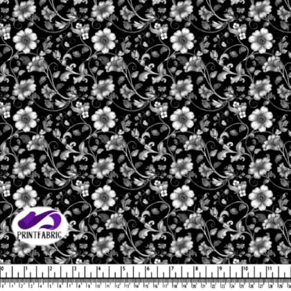 Black and White Floral