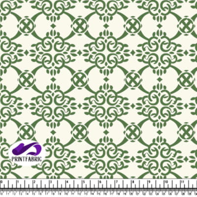 Green and White Celtic Knot Pattern