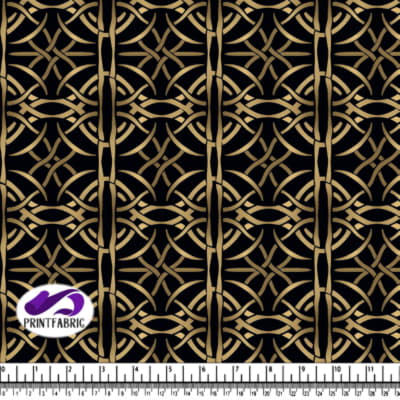 Gold Lines Pattern on Black Background