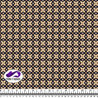 Brown and Beige Geometric Ornamental Tile Pattern