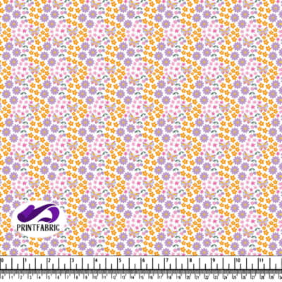 Groovy Pattern with flower and butterfly in cool pastel colors