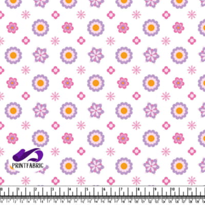 Groovy Pattern with flower in cool pastel colors
