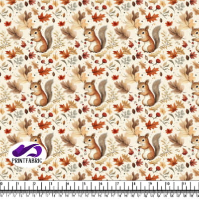 Squirrel among autumn leaves