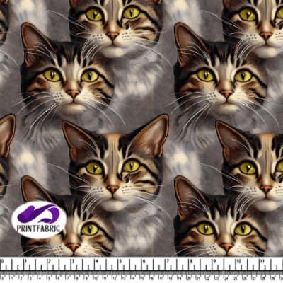 Cats with Yellow Eyes Pattern