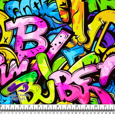 Colorful Graffiti Style Alphabet Background