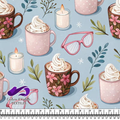 Cozy Hot Chocolate and Candlelight Pattern