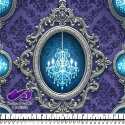 Elegant vintage chandelier in ornate silver