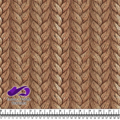 Clobrown braided knit texture fabric pattern
