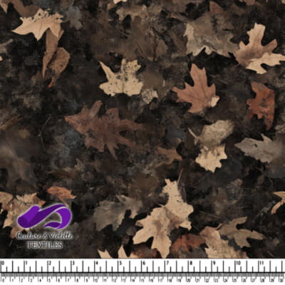 Brown and beige autumn leaves pattern