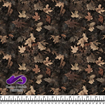 Brown and beige autumn leaves pattern