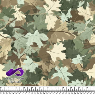 Camouflage pattern with oak leaves