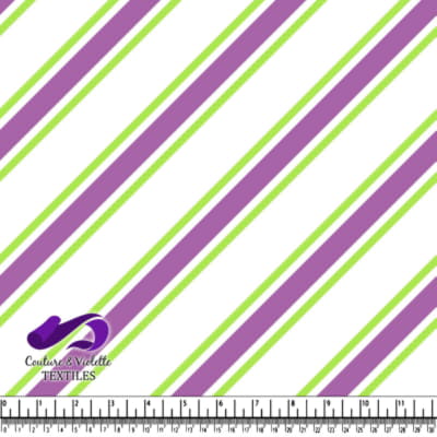 Diagonal stripes pattern in purple and lime green