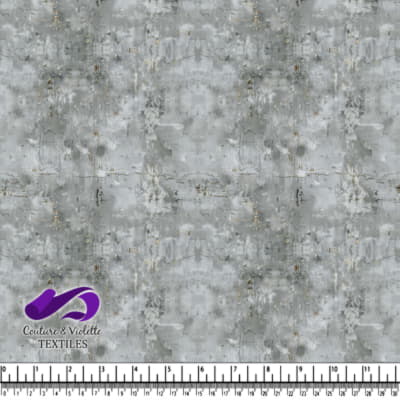 Gray textured with distressed gold accents