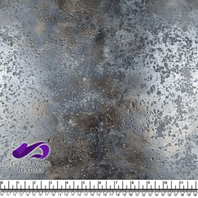 Gray and silver metallic tie dye fabric