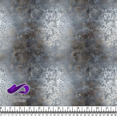 Gray and silver metallic tie dye fabric