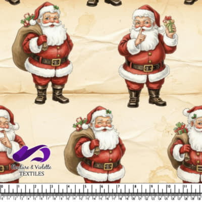 Vintage style Santa Claus illustrations