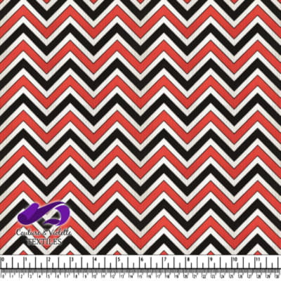 Motif Zigzag Chevron Rouge, Noir et Blanc
