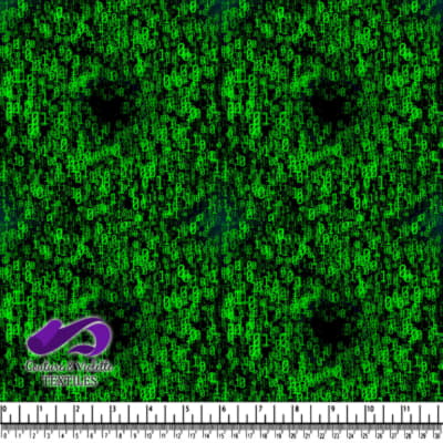 Fond de Code Matriciel Numérique avec des Nombres Verts Lumineux