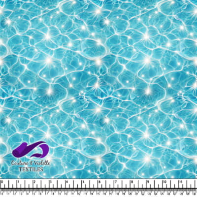 Shimmering Blue Water Pool Surface with Sunlight Reflections