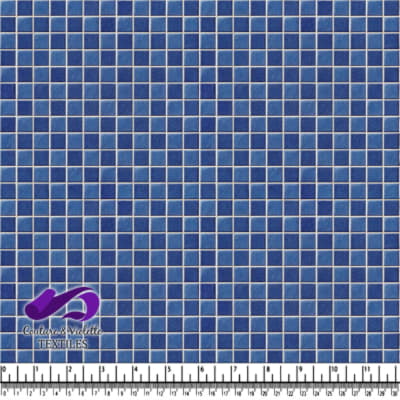 Blue checkered fabric pattern