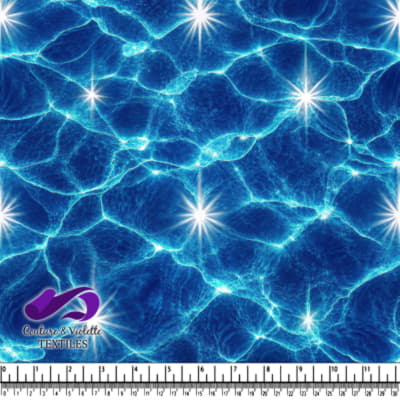 Sparkling Blue Water Surface Pattern Textile Design