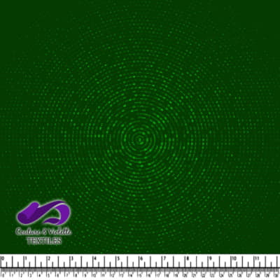 Green fabric with circular dot texture pattern