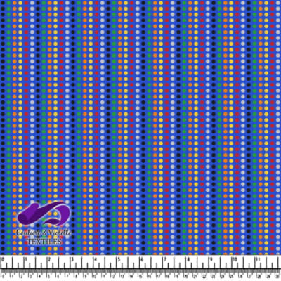 Colorful vertical polka dot pattern