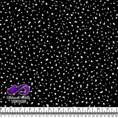 Black fabric with scattered small white spots