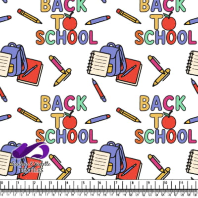 Colorful back to school pattern