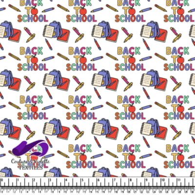 Colorful back to school pattern