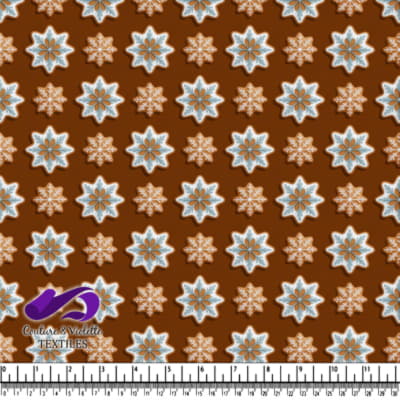 Snowflake decorated gingerbread cookies