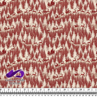 Santa Claus Sleigh Riding Through a Forest