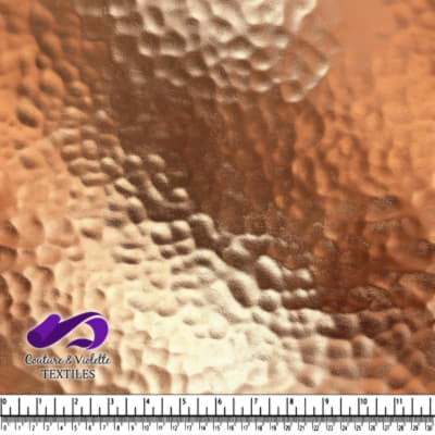 Hammered copper textured metal sheet