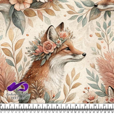 Floral crown surrounded by autumn leaves and flowers