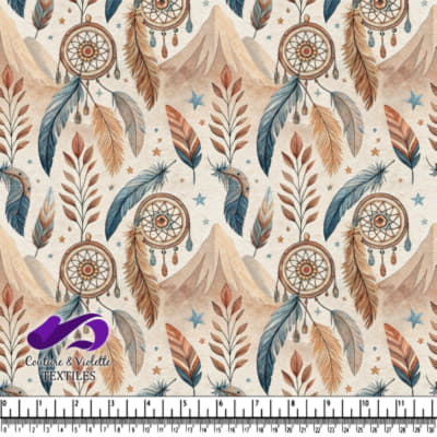 Bohemian Dreamcatcher and Feathers Pattern