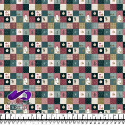 Cozy Winter Patchwork with Snowmen and Holiday Ornaments