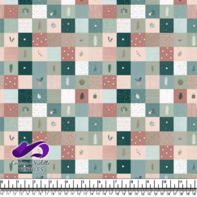 Pastel Patchwork Quilt Pattern Fabric Design