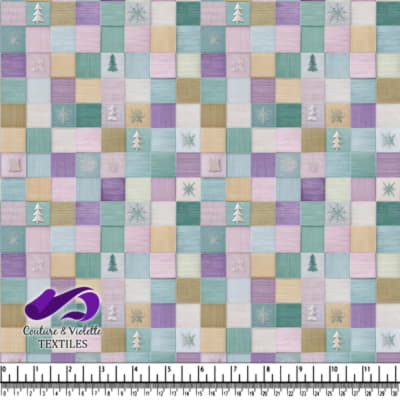 Pastel Winter Inspired Quilt Pattern Textile Design