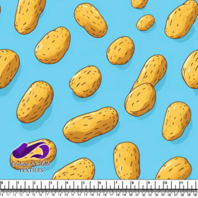 Motif d'arachide sur fond bleu clair