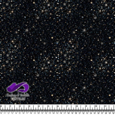 Starry Night Sky Pattern with Glittering Lights