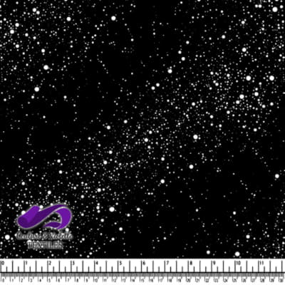 Black starry sky pattern with white dots