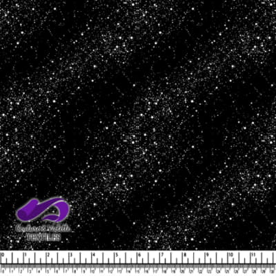 Black starry sky pattern with white dots