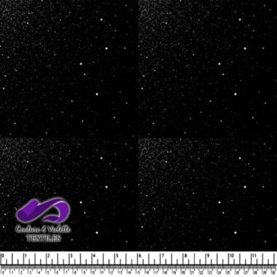 Black fabric with white speckles resembling stars