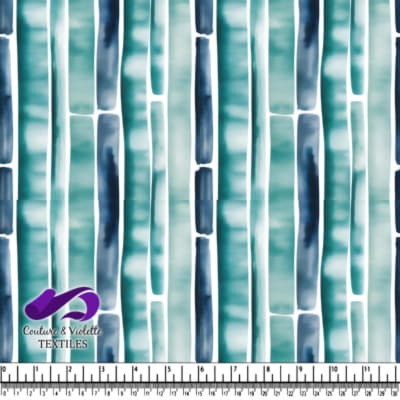 Blue and White Vertical Striped Abstract Pattern Textile