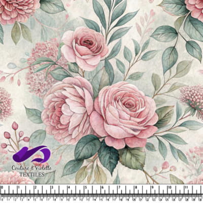 Motif Floral de Roses Roses Vintage