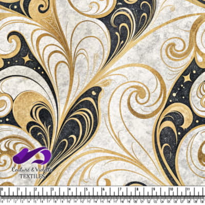 Elegant Gold and Black Swirl Pattern