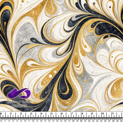Golden Marble Swirl Pattern